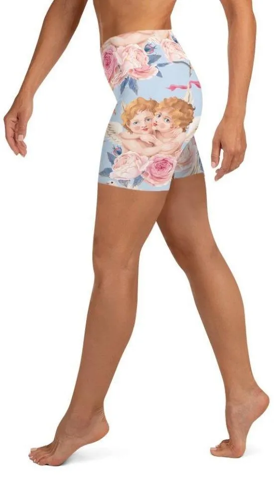 Cute Cupid Yoga Shorts