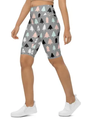 Cute Minimalistic Christmas Biker Shorts