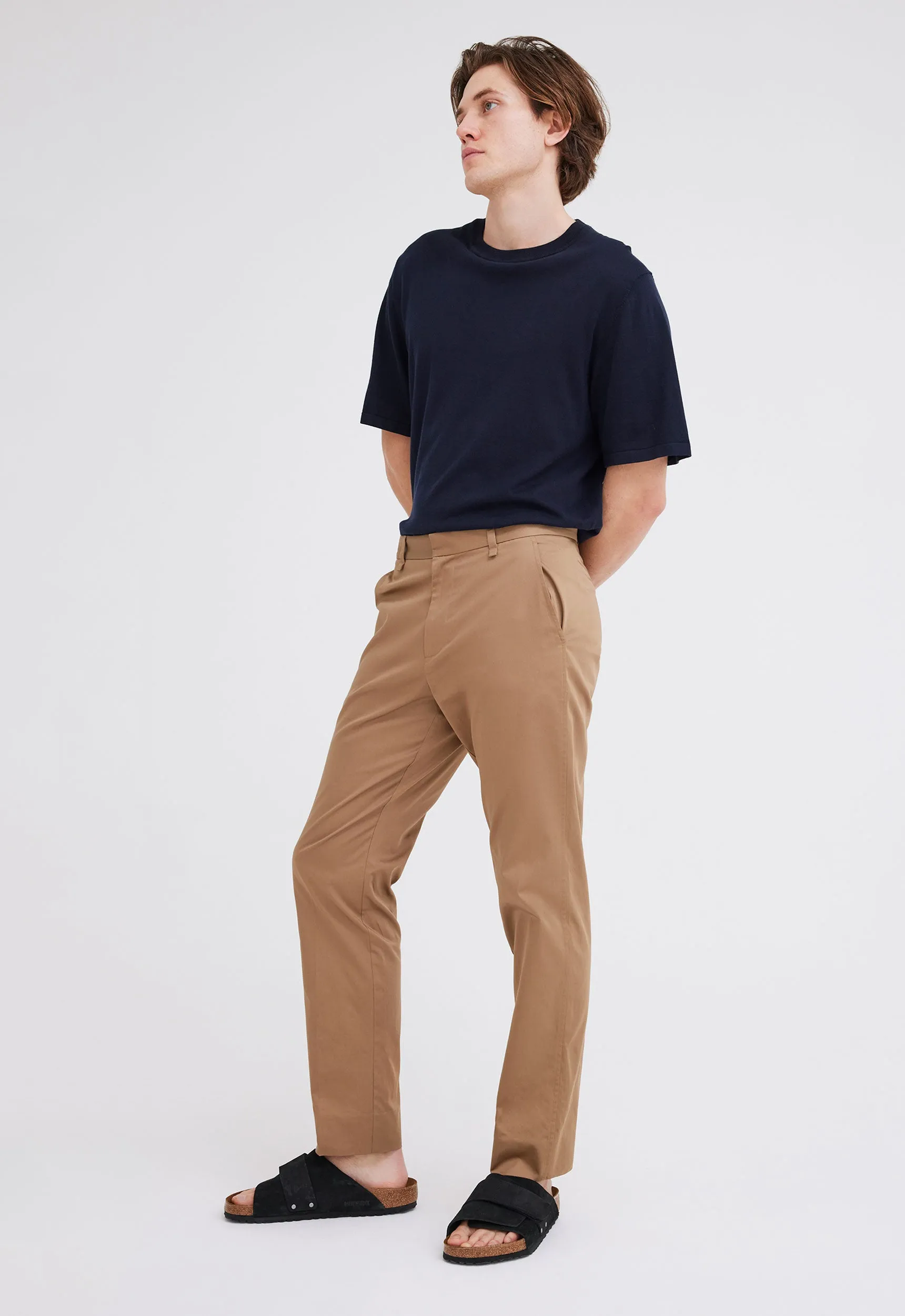 Darcy Cotton Sateen Pant - Upstate Tan