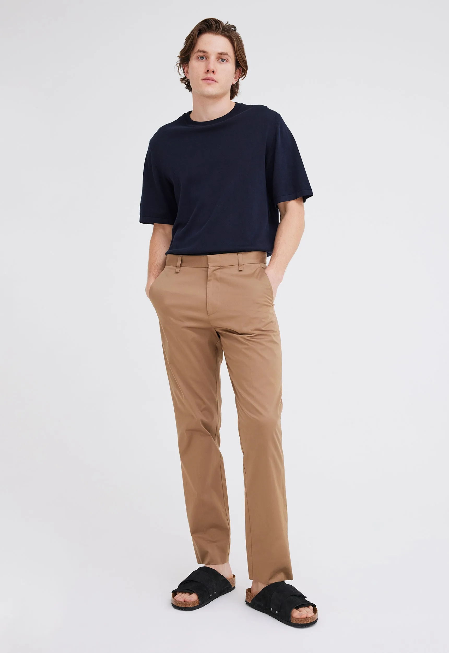 Darcy Cotton Sateen Pant - Upstate Tan