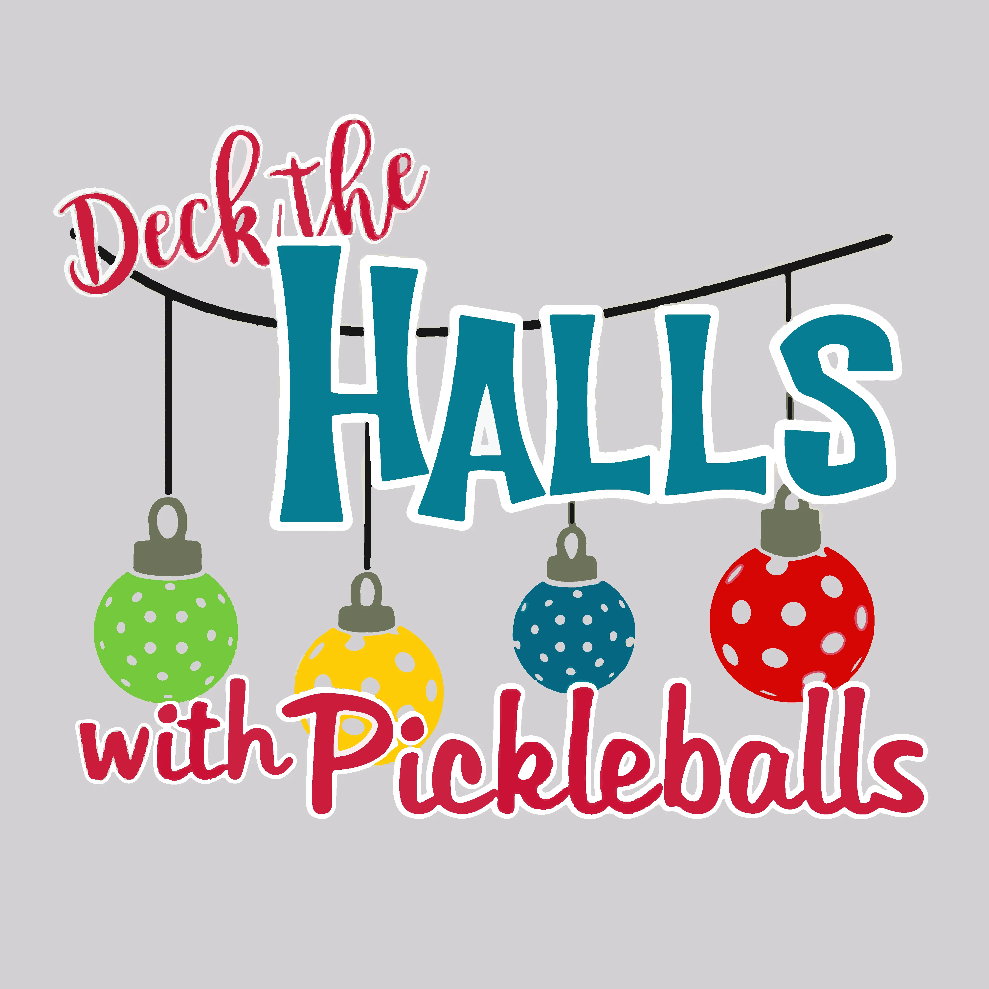 Deck the Halls with Pickleballs | Men's Sleeveless Athletic Shirt | 100% Polyester