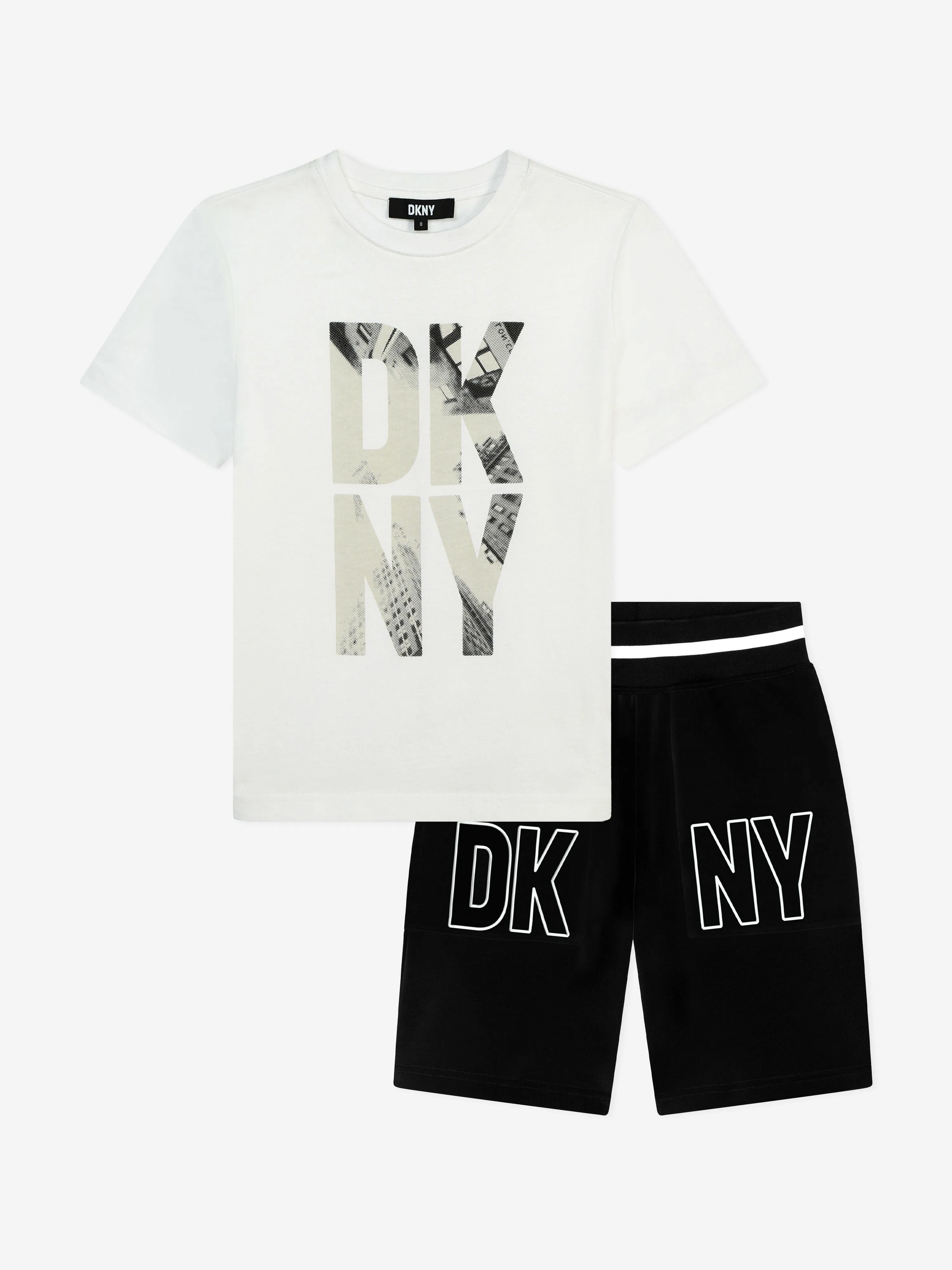 DKNY Boys T-Shirt And Shorts Set in White