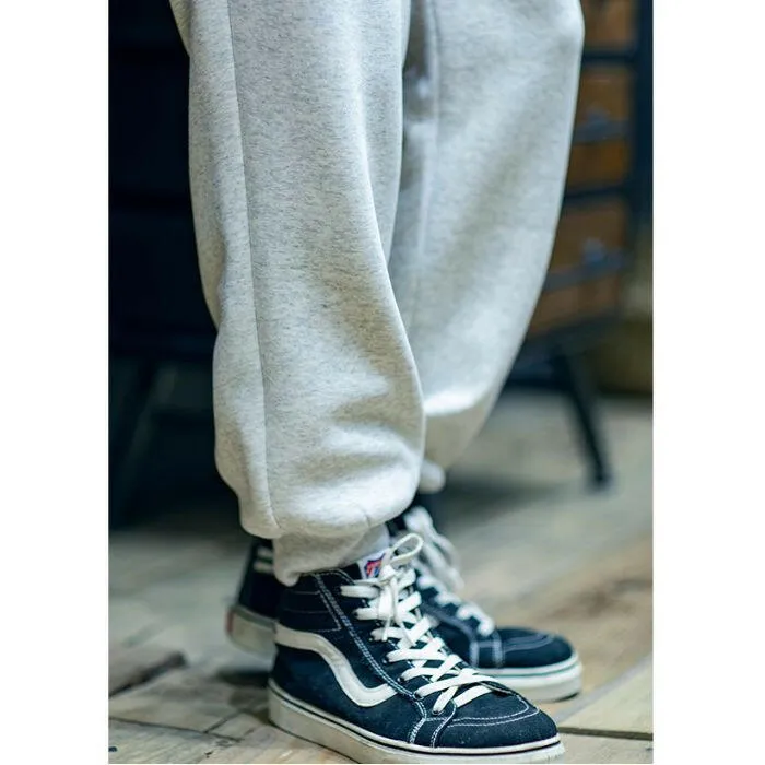 Drawstring Leg Sweat Loose Thickened Pants P0534