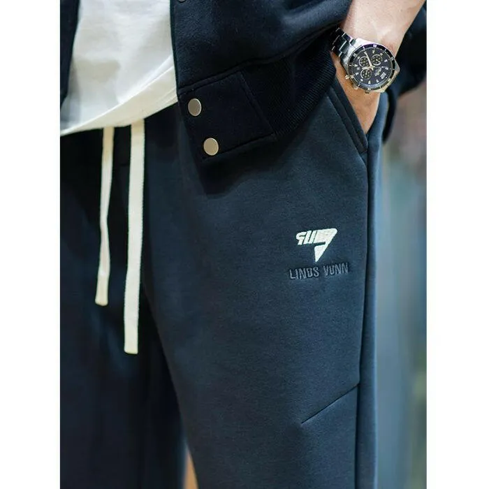 Drawstring Leg Sweat Loose Thickened Pants P0534