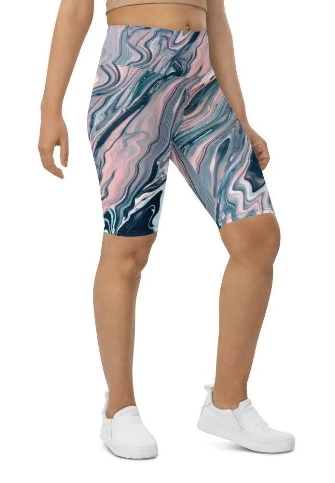 Dreamy Marble Biker Shorts