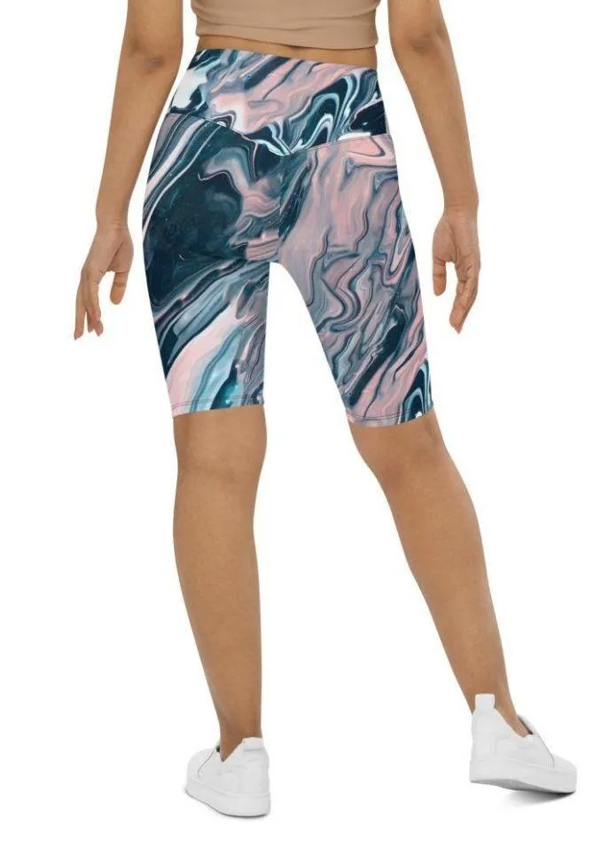 Dreamy Marble Biker Shorts