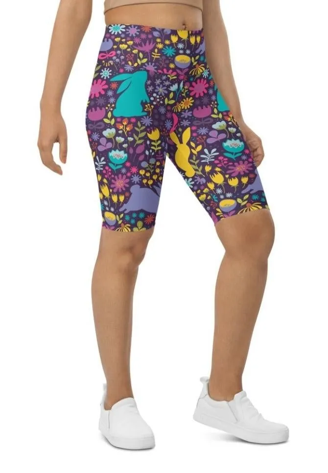 Easter Garden Biker Shorts