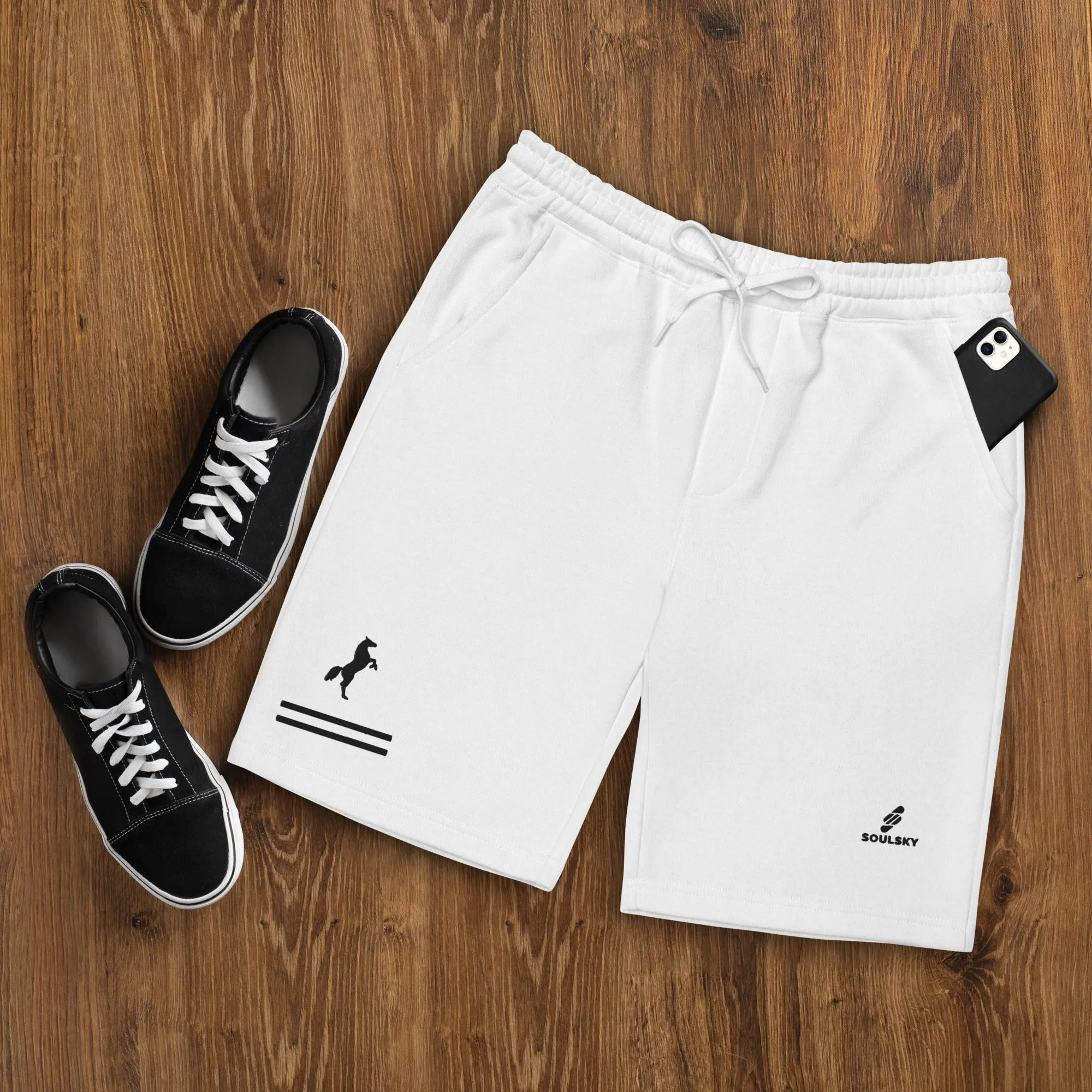 ELEVATE Fleece Shorts (White)