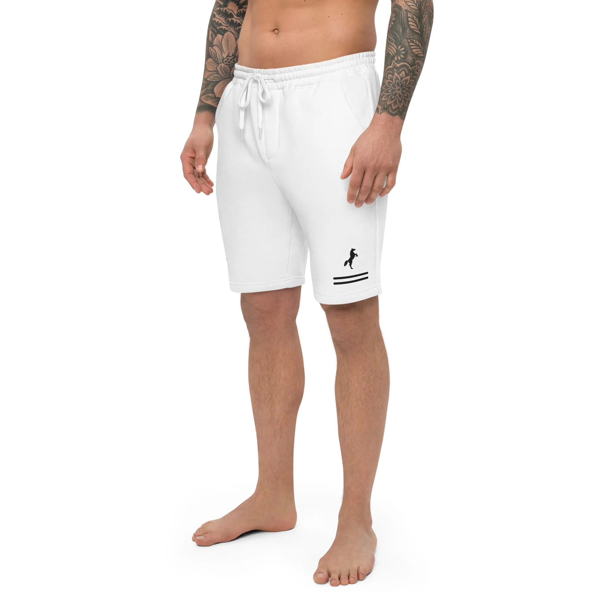 ELEVATE Fleece Shorts (White)