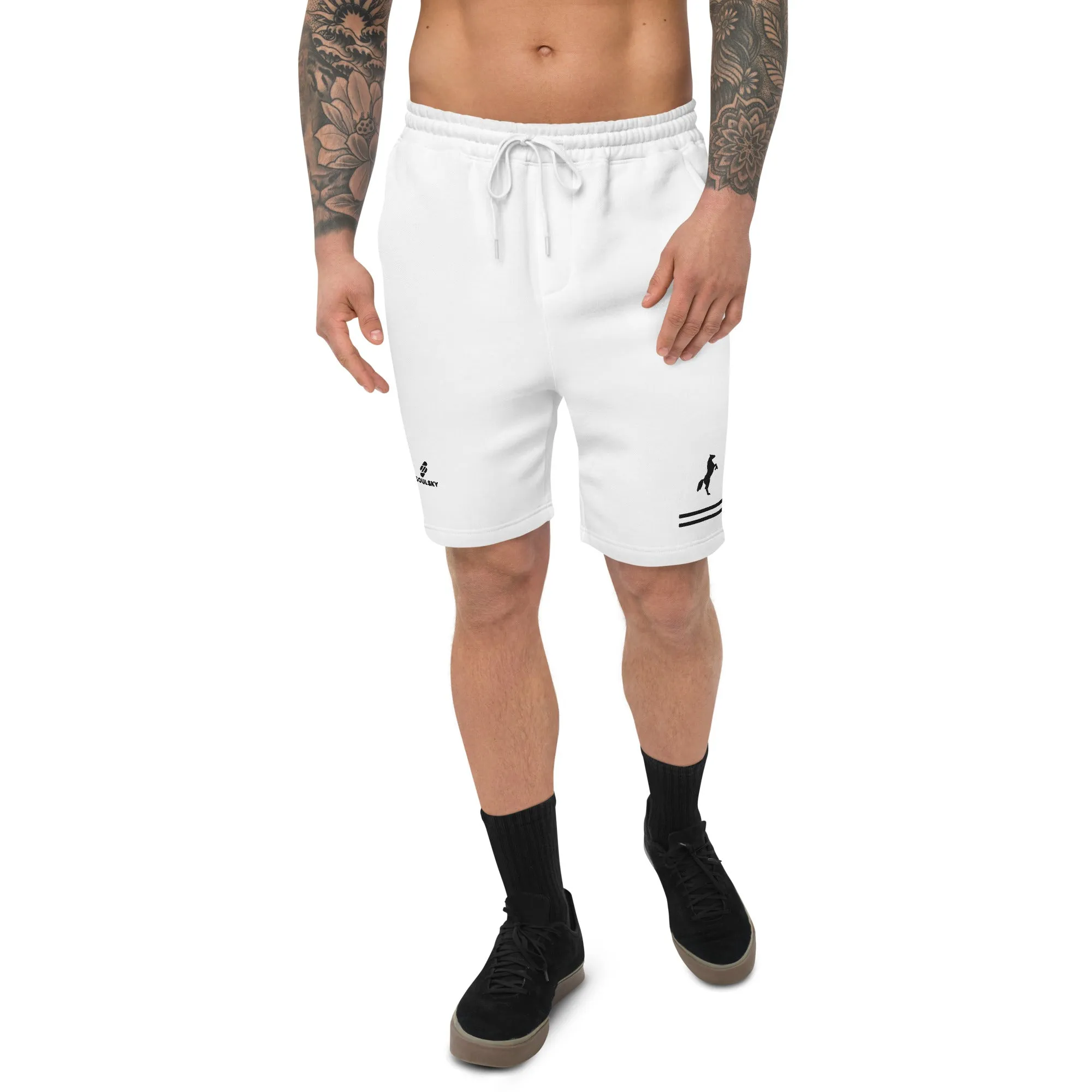ELEVATE Fleece Shorts (White)