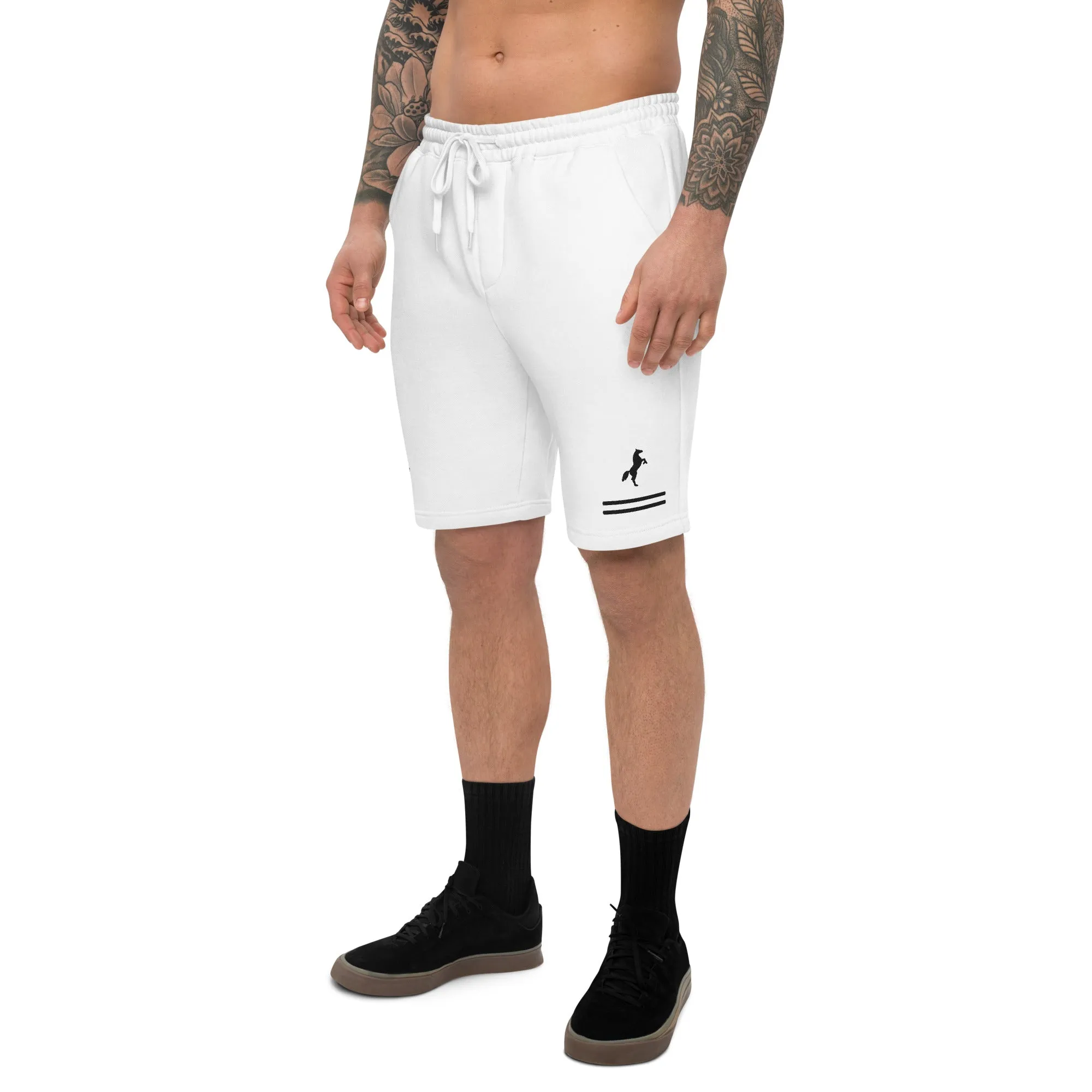 ELEVATE Fleece Shorts (White)
