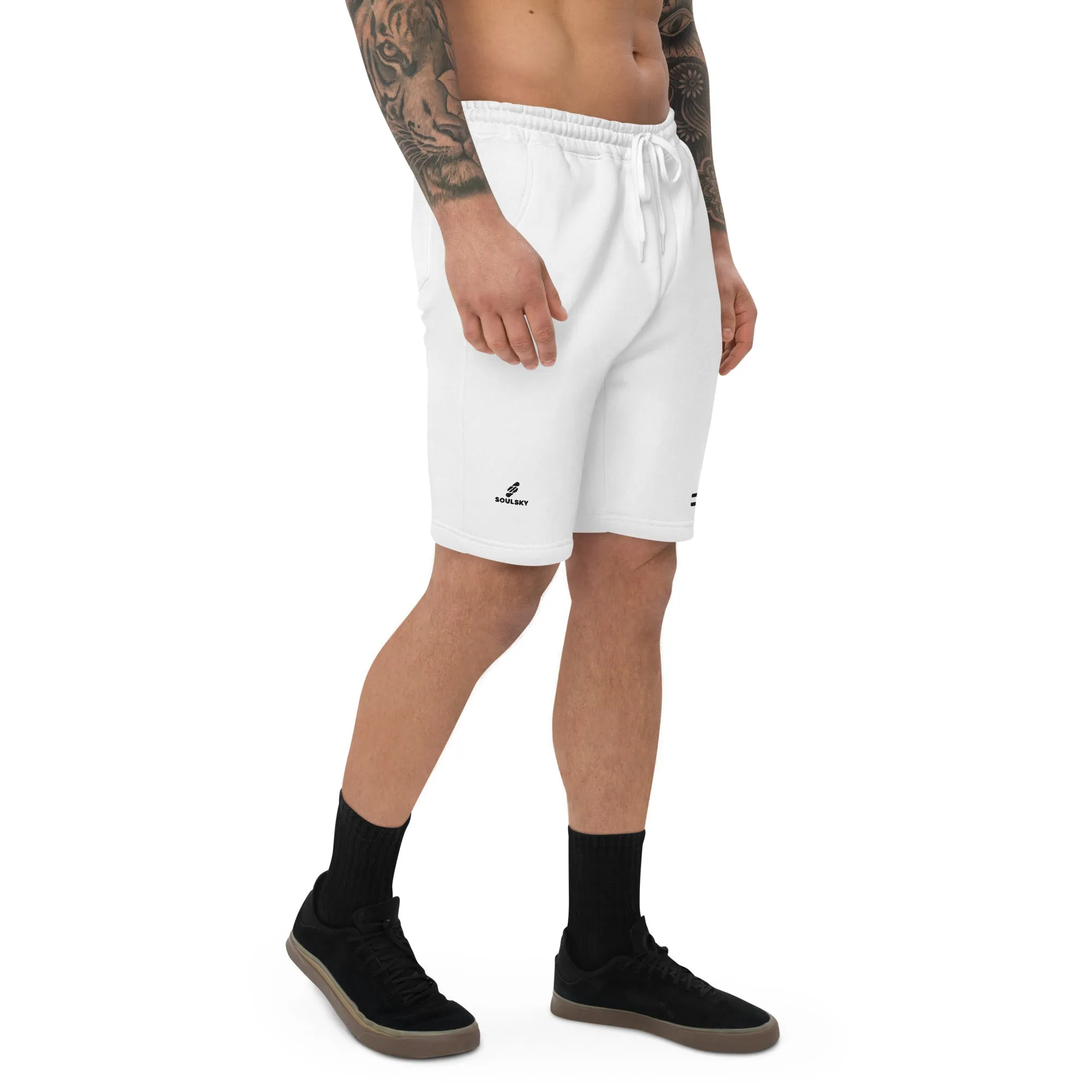 ELEVATE Fleece Shorts (White)