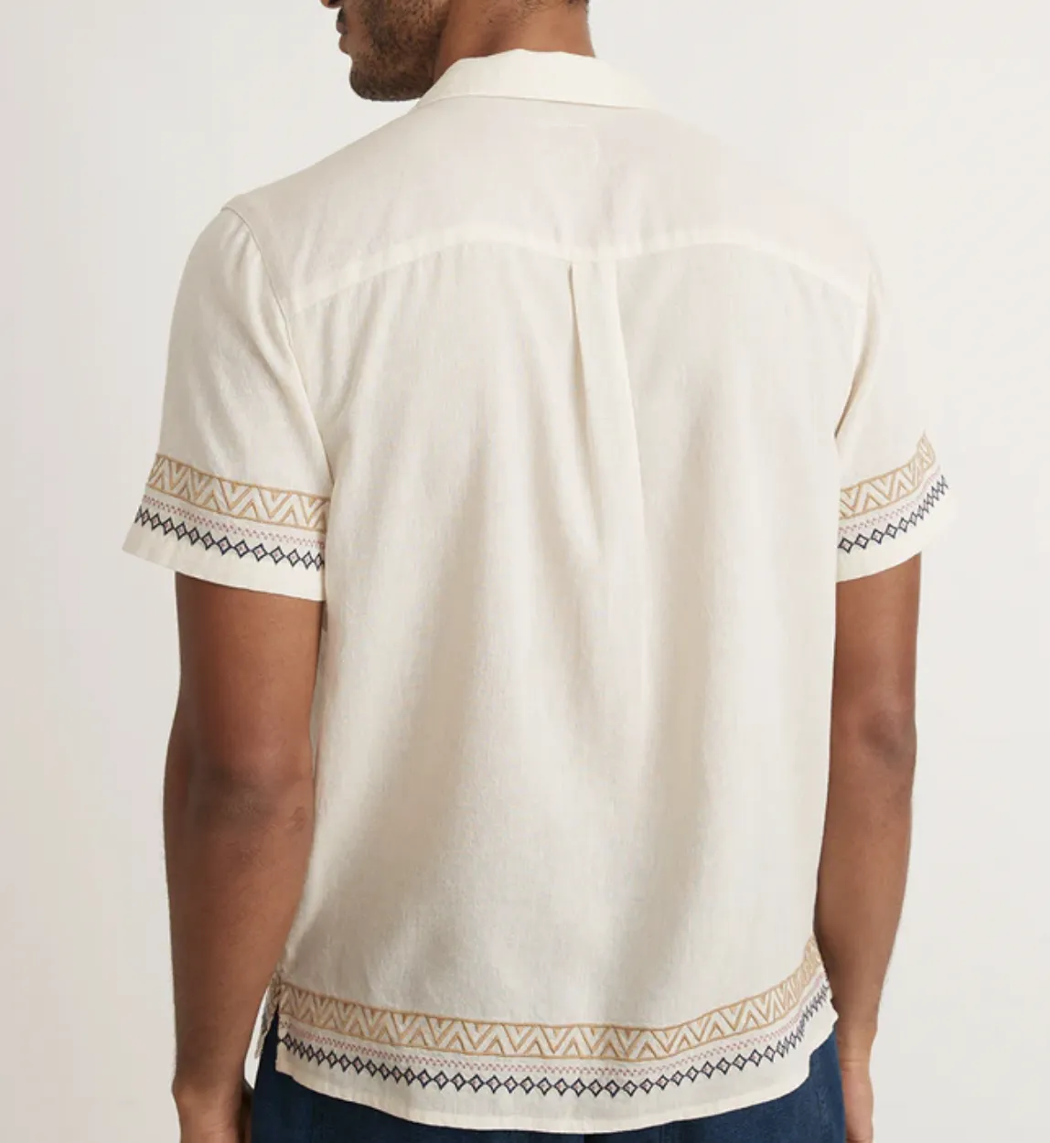 Embroidered Resort Shirt - Cream