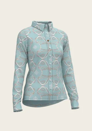 Espoir Everyday Button Shirt Long Sleeve  Roped Bridle  Blue