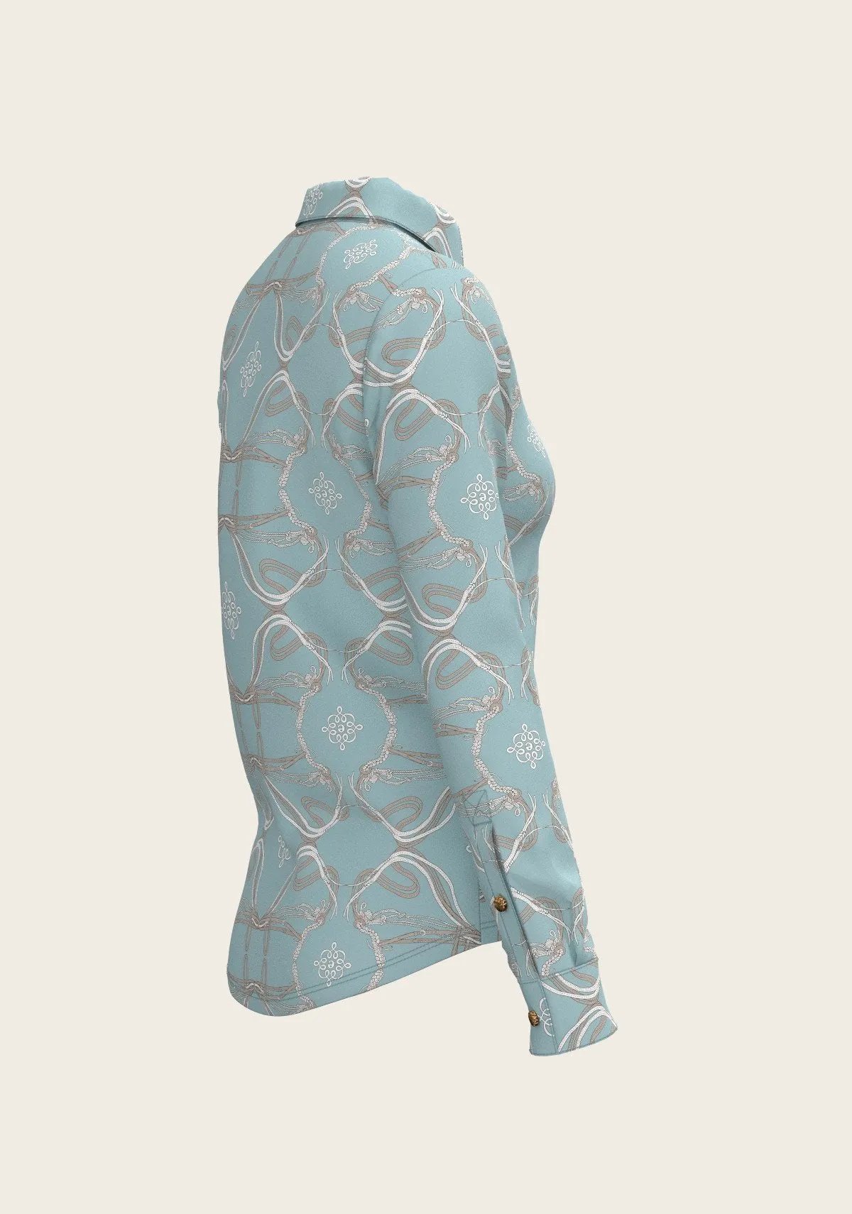 Espoir Everyday Button Shirt Long Sleeve  Roped Bridle  Blue