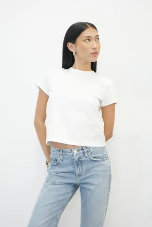 ESSENTIAL TEE PUFF LOGO  IN WHITE