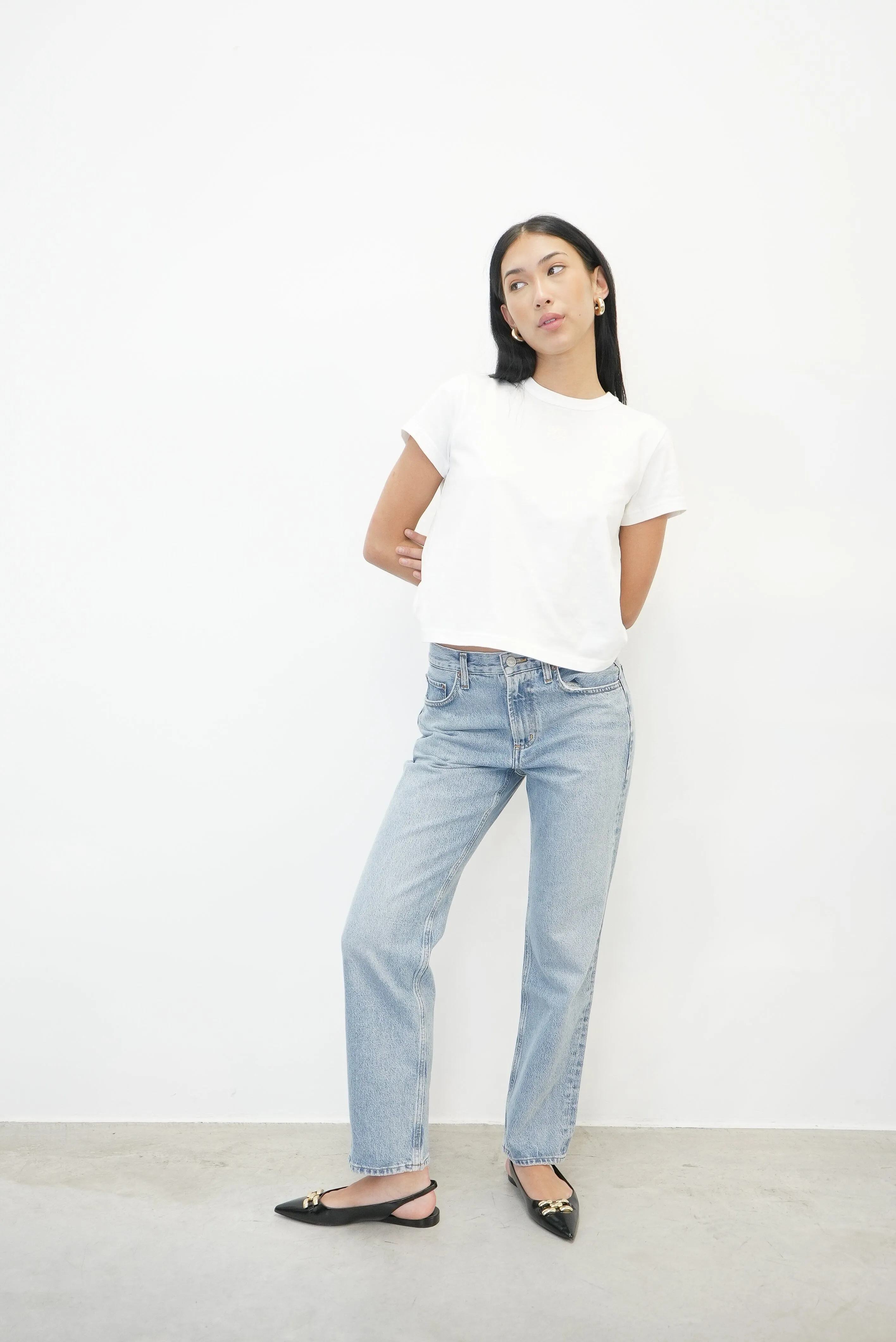 ESSENTIAL TEE PUFF LOGO  IN WHITE
