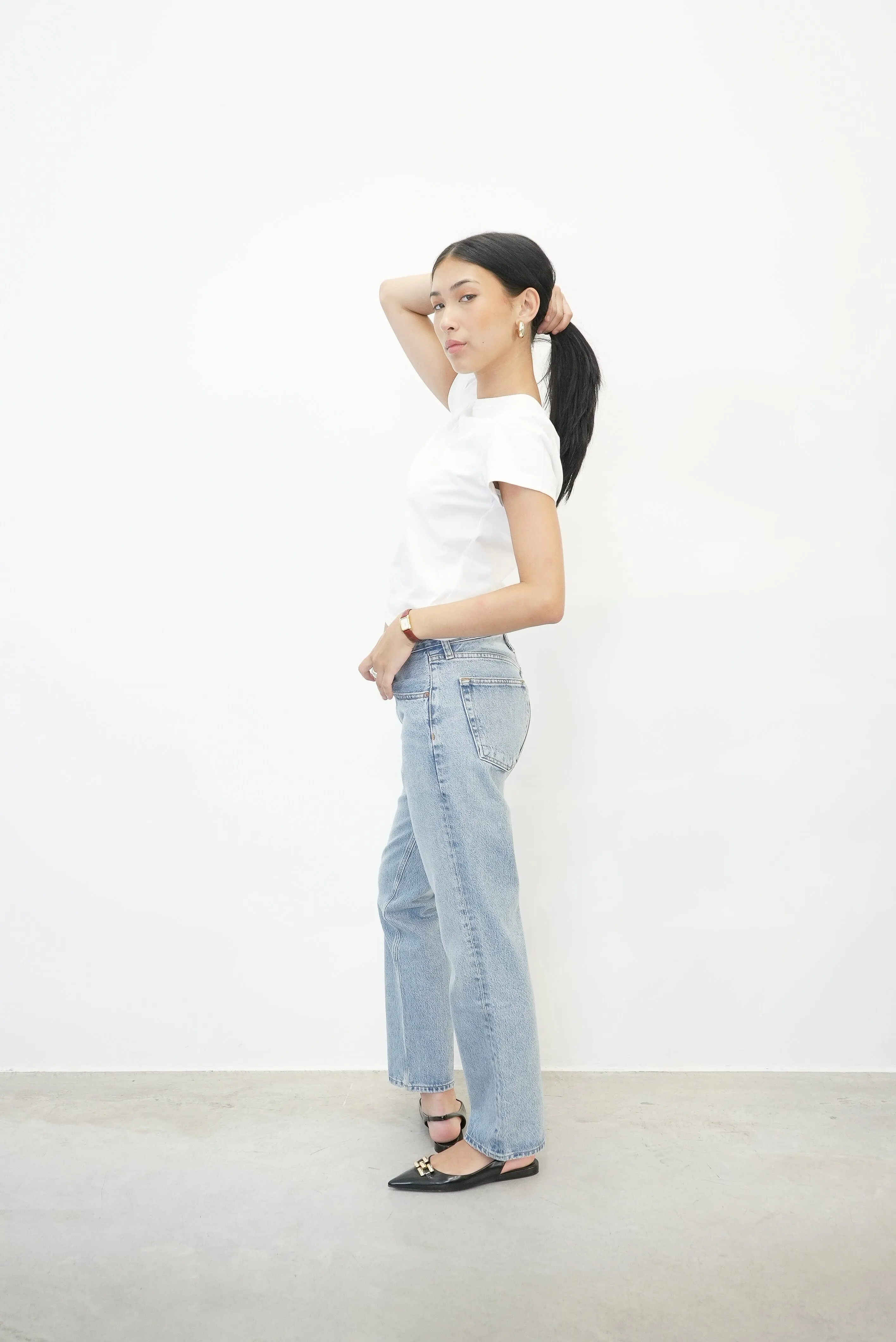ESSENTIAL TEE PUFF LOGO  IN WHITE