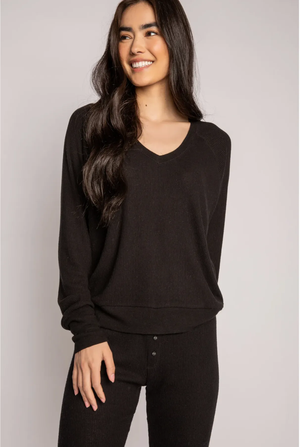 Essential Textured Jam Pant In Black