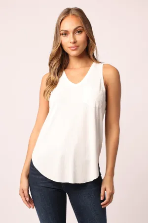 ESTHER POCKET TANK WHITE