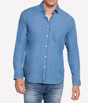 *FINAL SALE* Woven Shirt in Light Denim