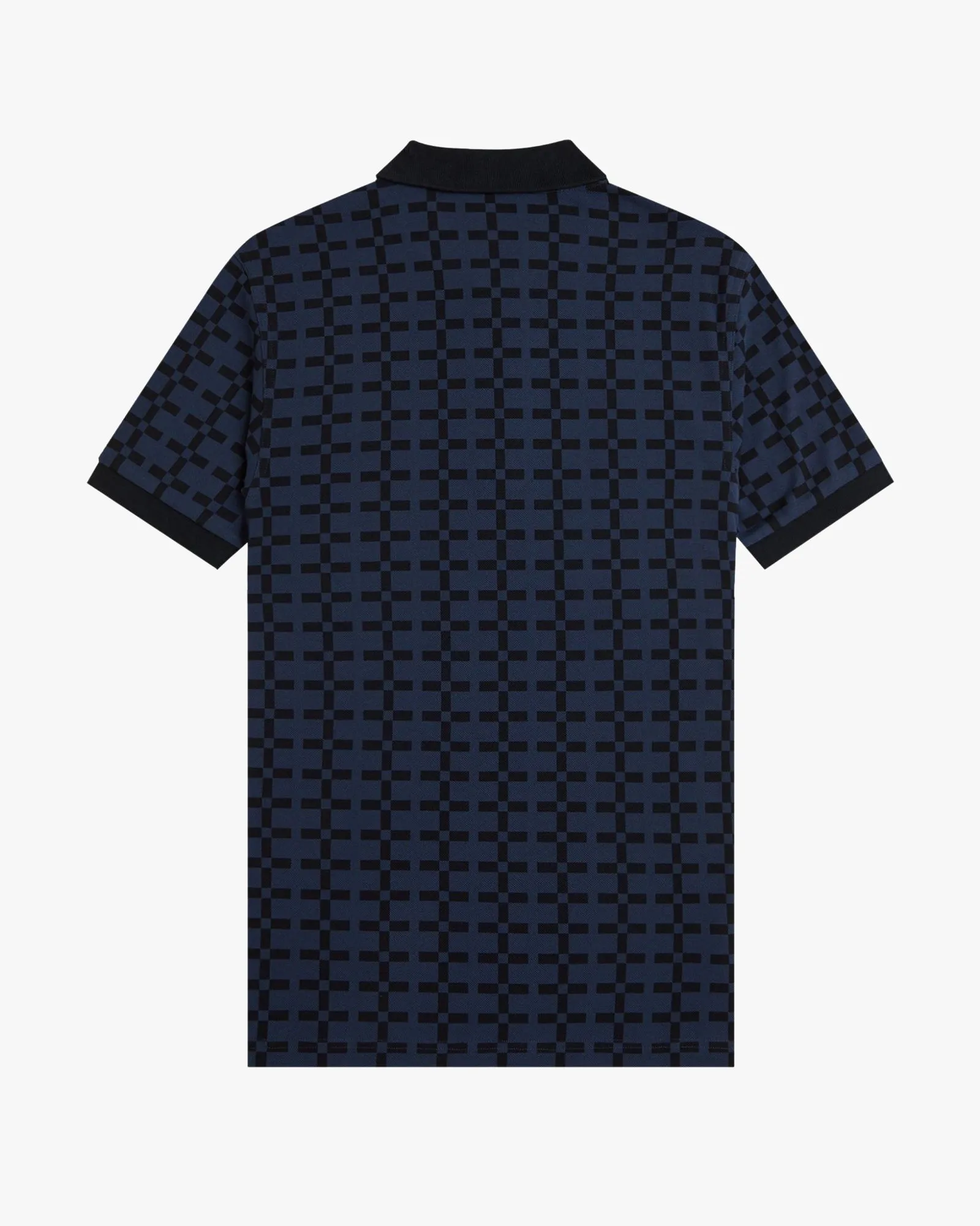 Fred Perry Jacquard Print Polo Shirt - Tennis Blue