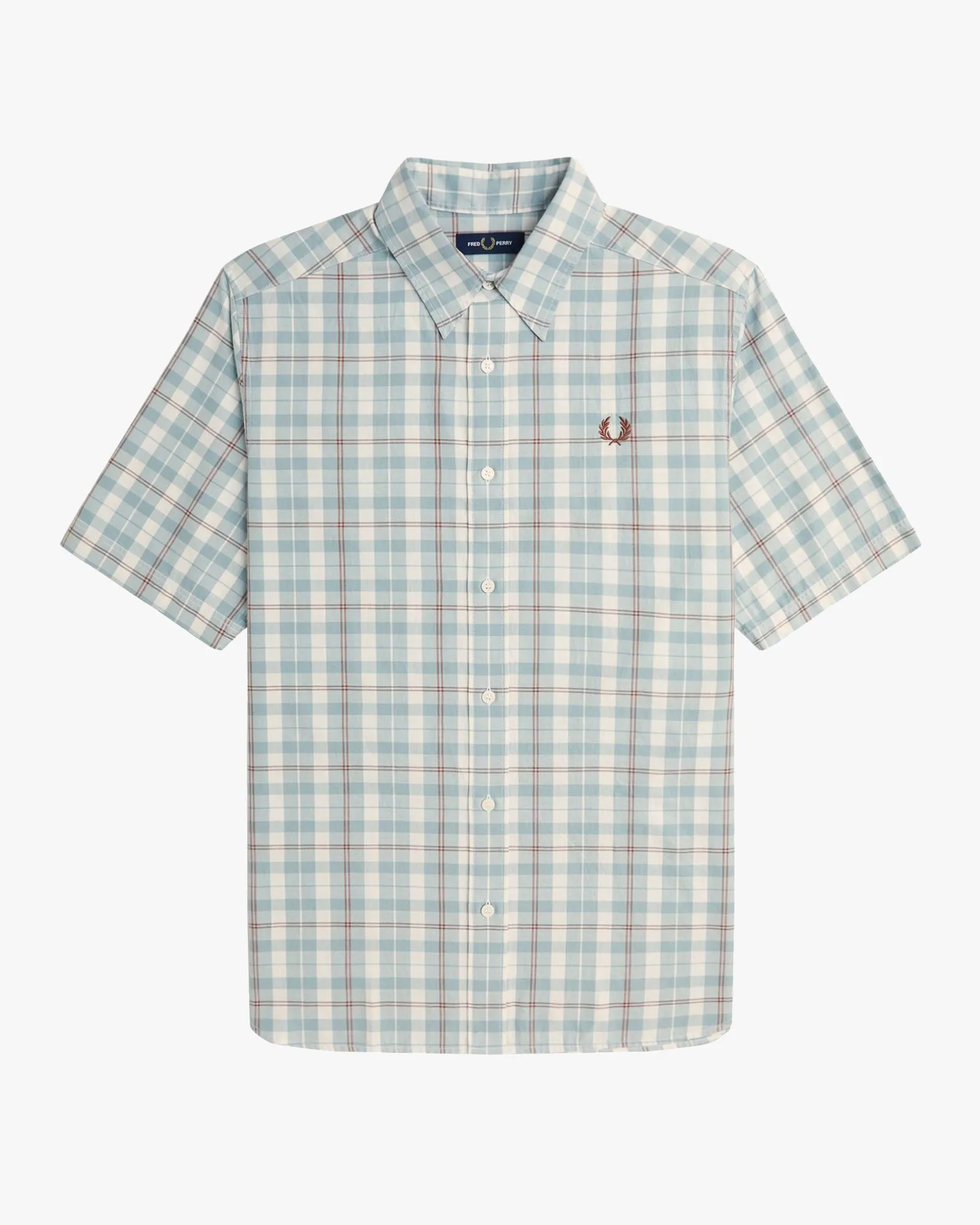 Fred Perry Twill Tartan Shirt - Ecru