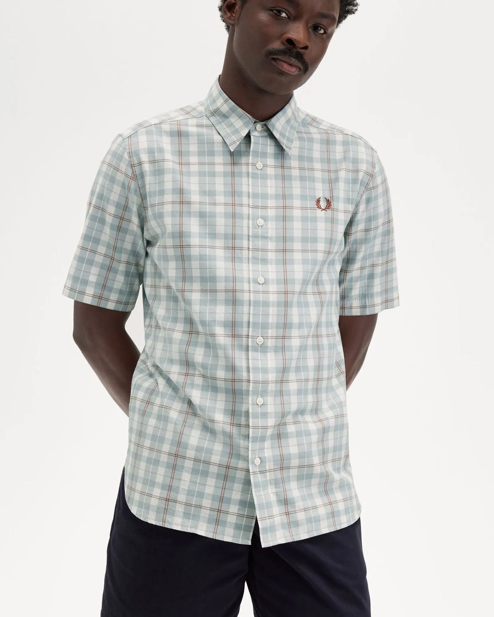 Fred Perry Twill Tartan Shirt - Ecru
