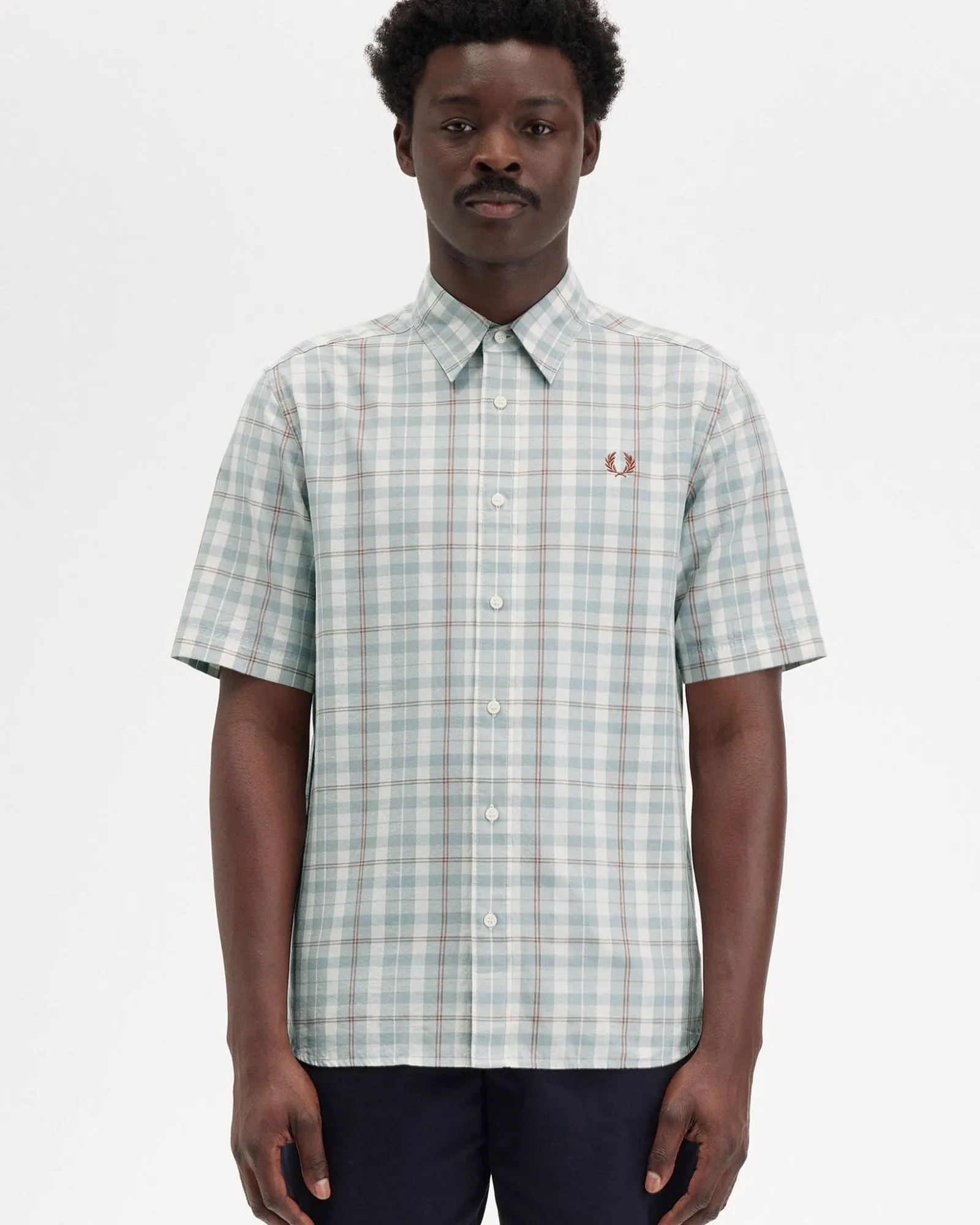 Fred Perry Twill Tartan Shirt - Ecru