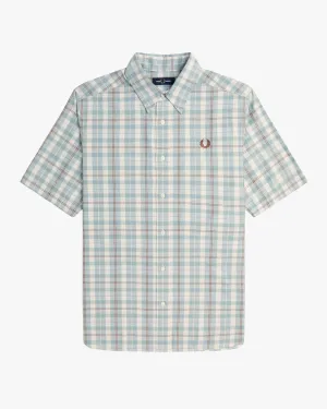 Fred Perry Twill Tartan Shirt - Ecru