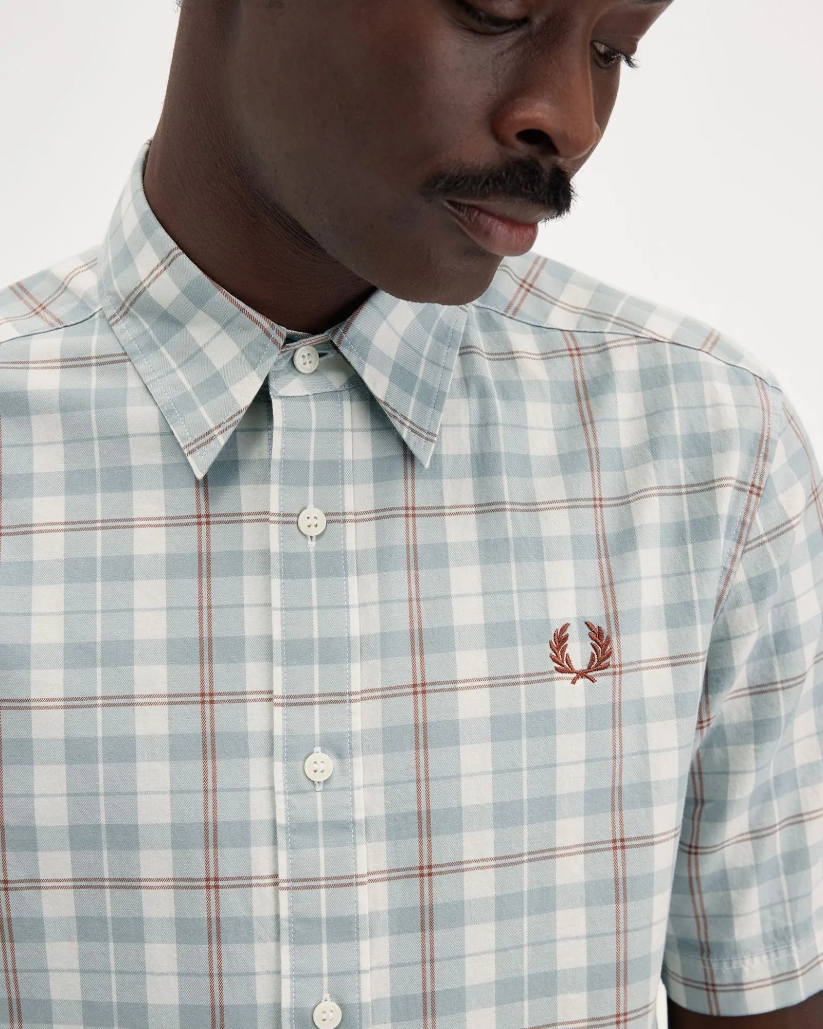 Fred Perry Twill Tartan Shirt - Ecru