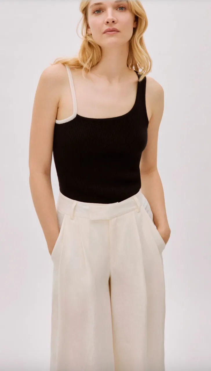 Galia Ecru Linen Pants