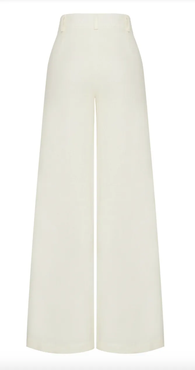 Galia Ecru Linen Pants