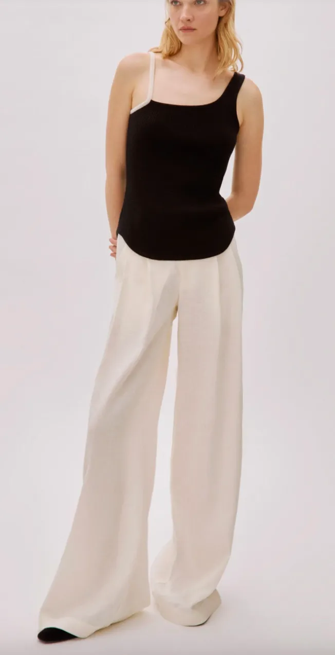 Galia Ecru Linen Pants