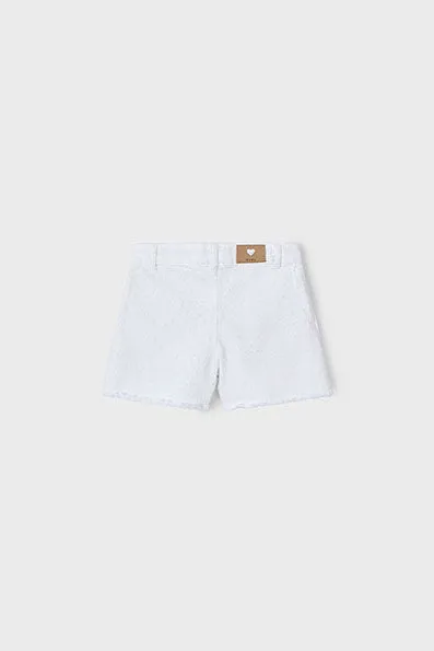 girls clip dot denim shorts