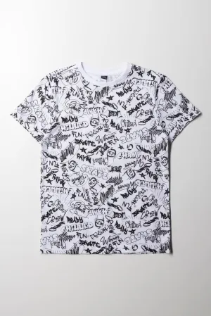 Graffiti Short Sleeve T-Shirt White
