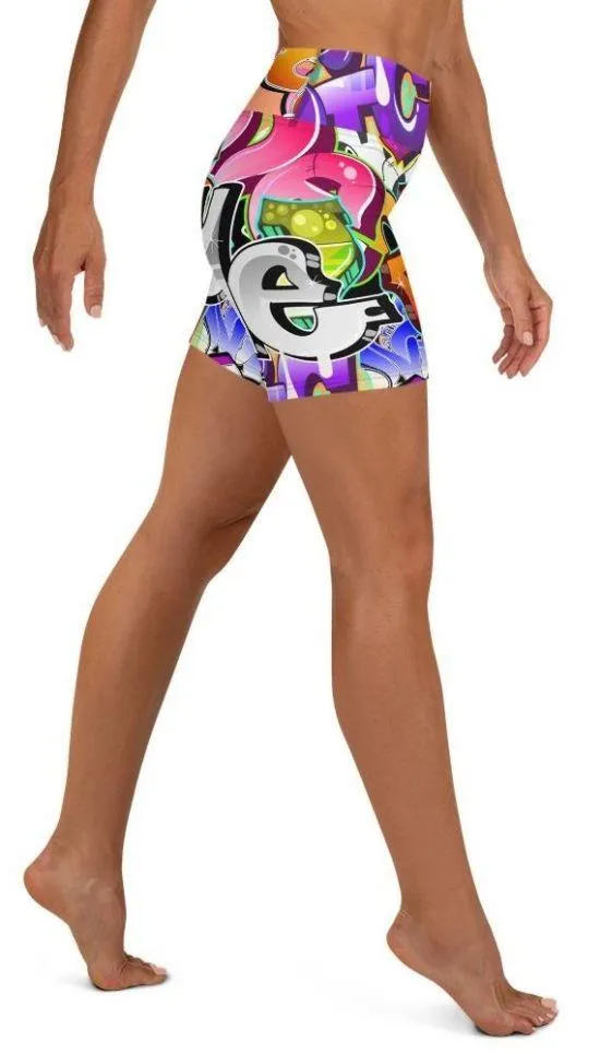 Graffiti Yoga Shorts
