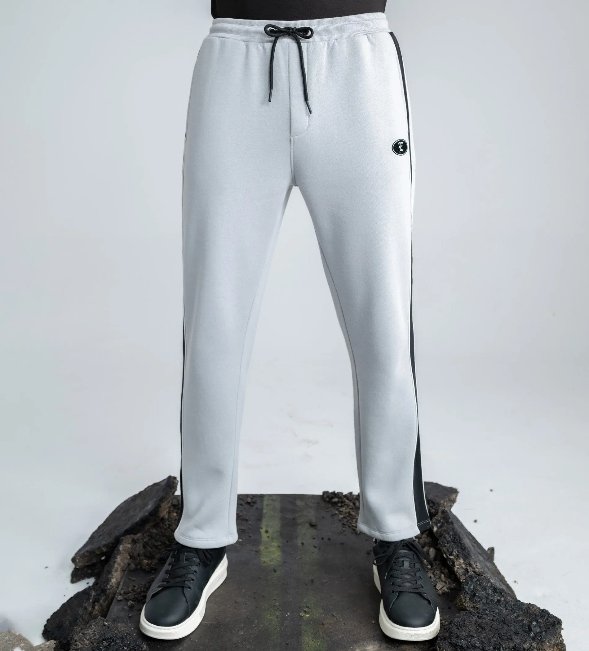 Grey fleece fusion trackpant
