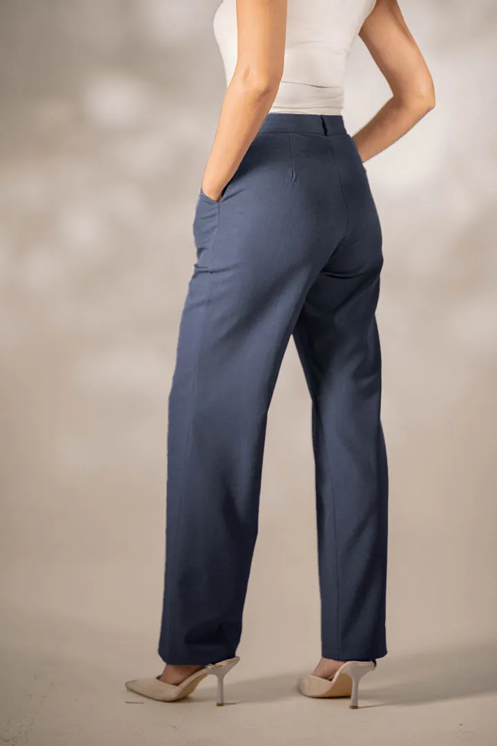 Grey Formal Tied Pants