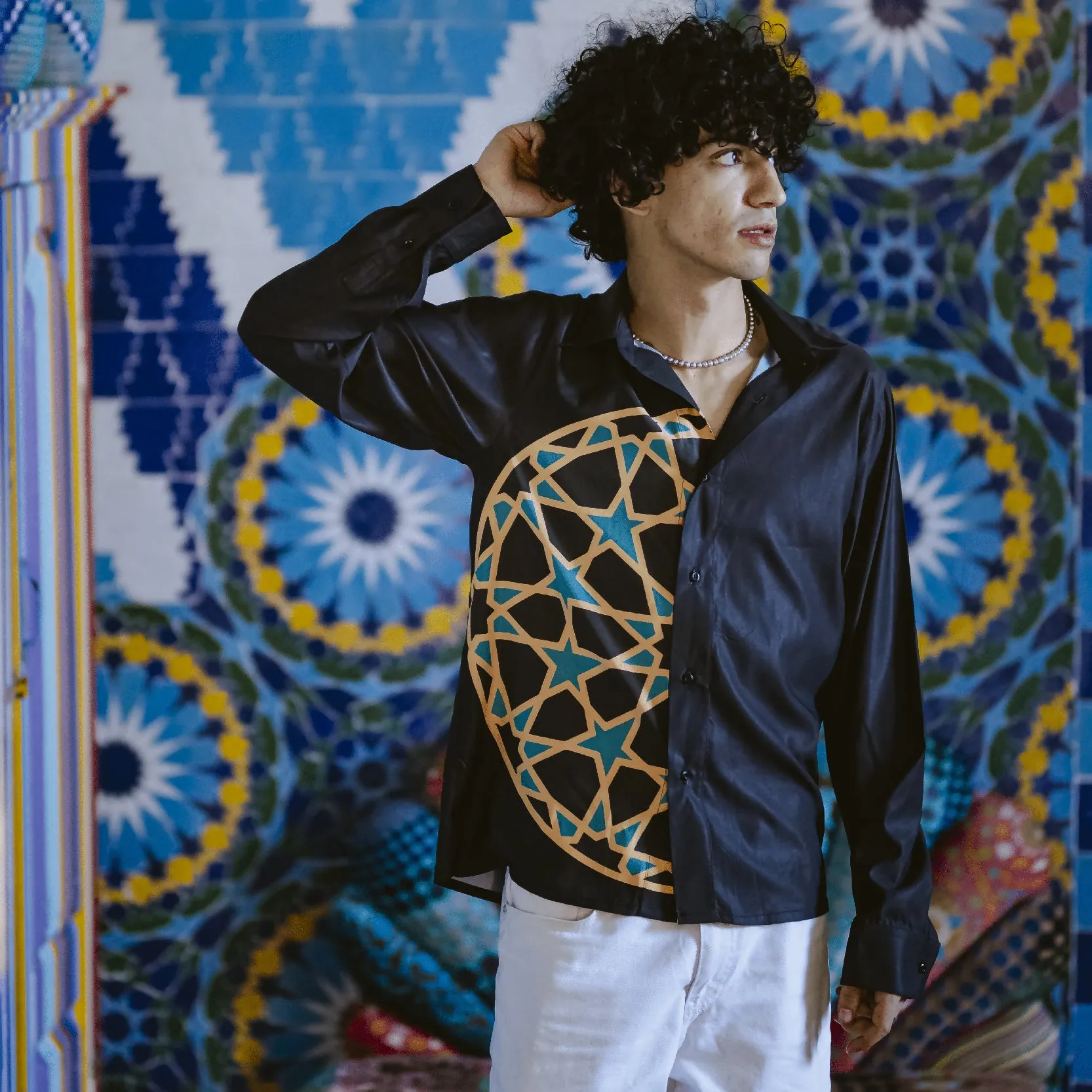 Half Circle Mosaic Moroccan Shirt