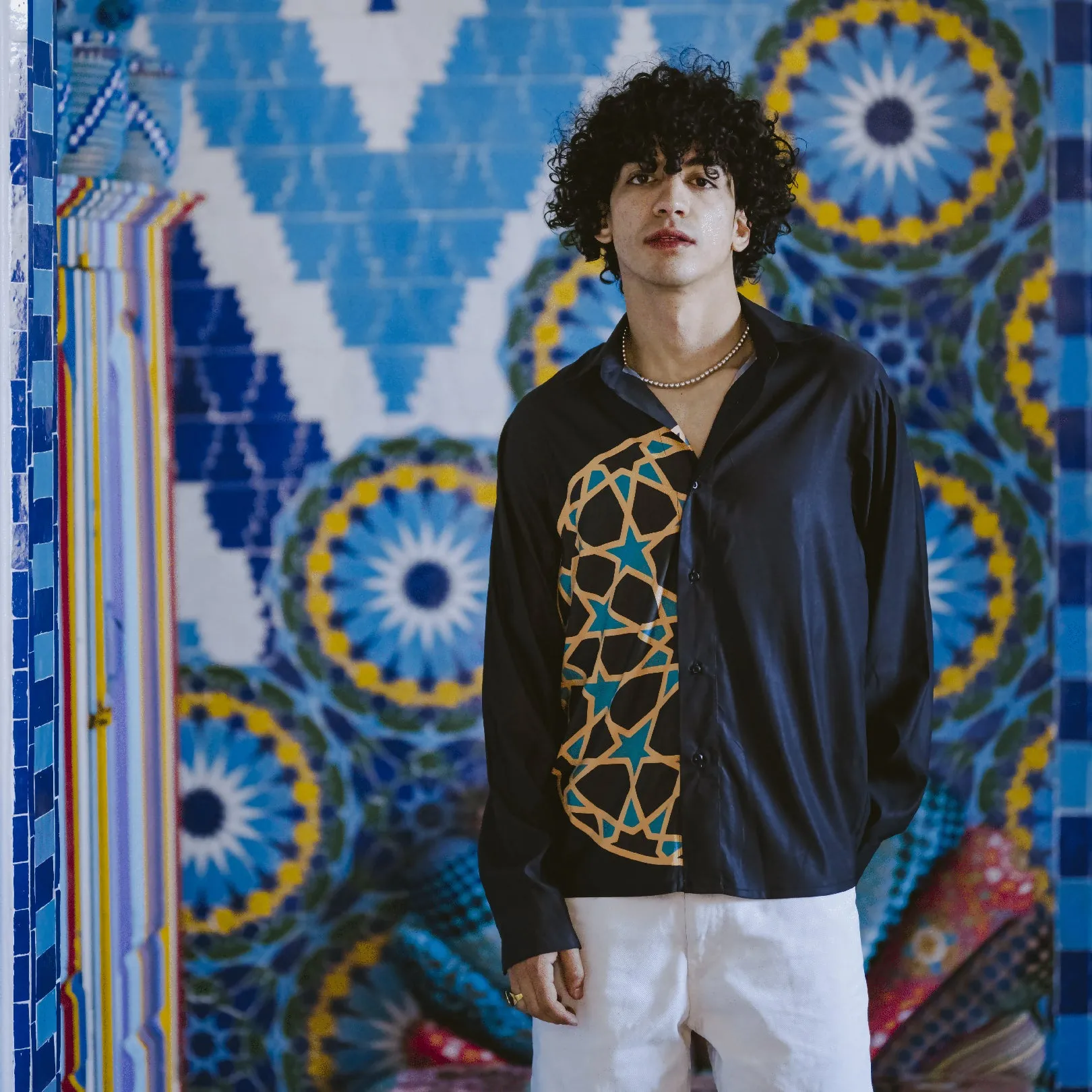 Half Circle Mosaic Moroccan Shirt