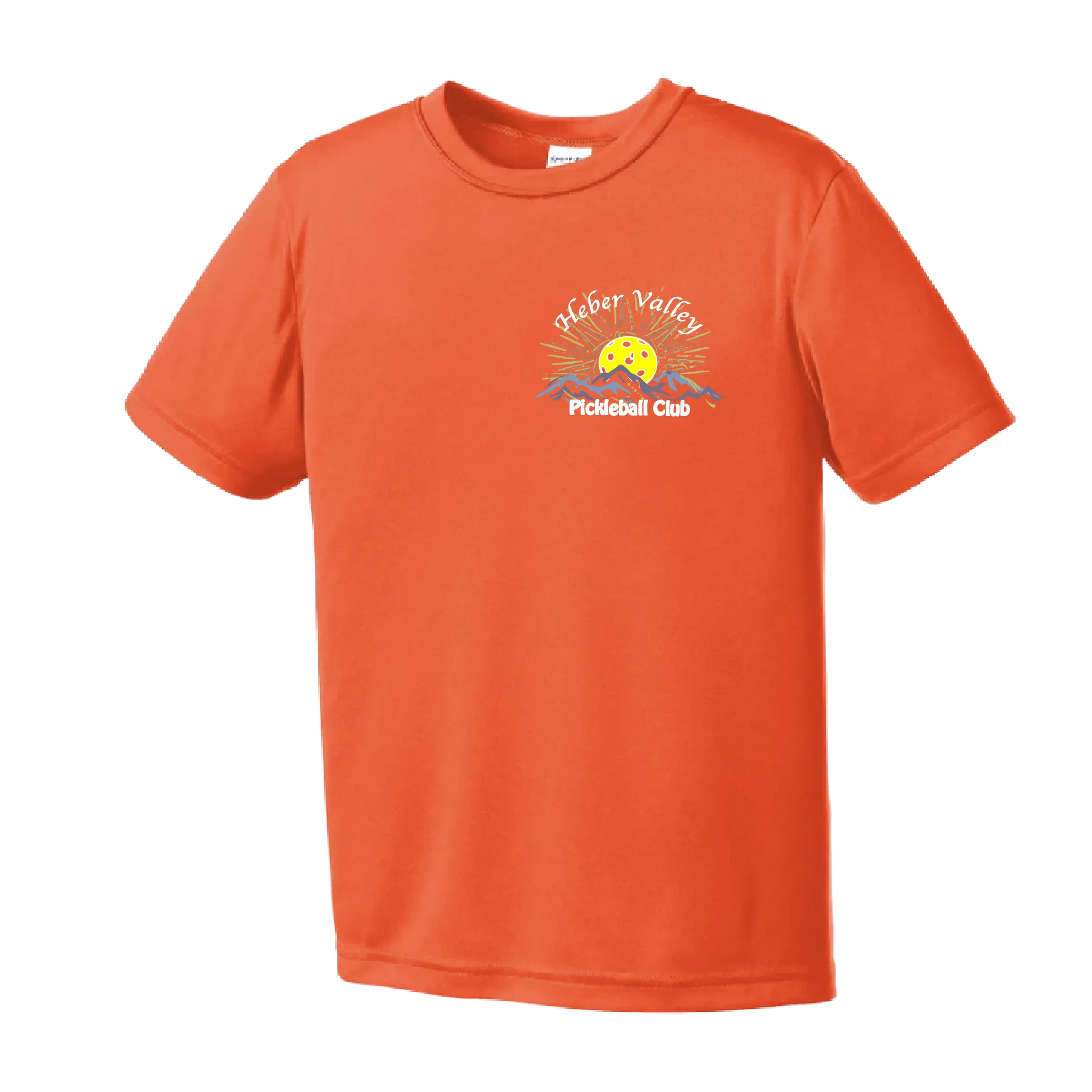 Heber Valley Pickleball Club (Small Design) | Youth Short Sleeve Pickleball Shirts | 100% Polyester
