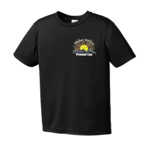 Heber Valley Pickleball Club (Small Design) | Youth Short Sleeve Pickleball Shirts | 100% Polyester