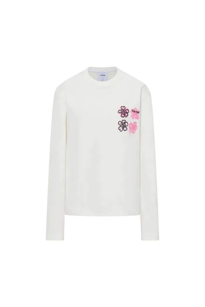Jardin des Fabriques Long Sleeve T-Shirt in Pima Cotton