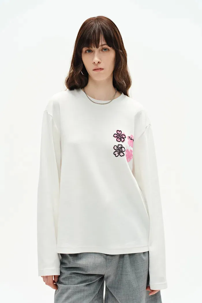 Jardin des Fabriques Long Sleeve T-Shirt in Pima Cotton