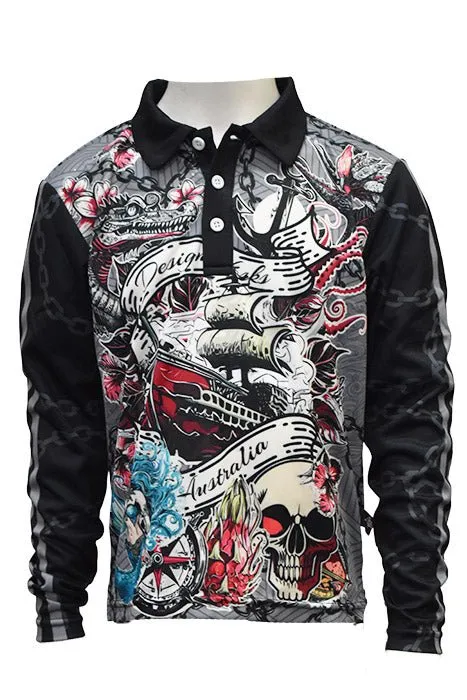 Kids Sunsmart Fishing Shirts - Tattoo