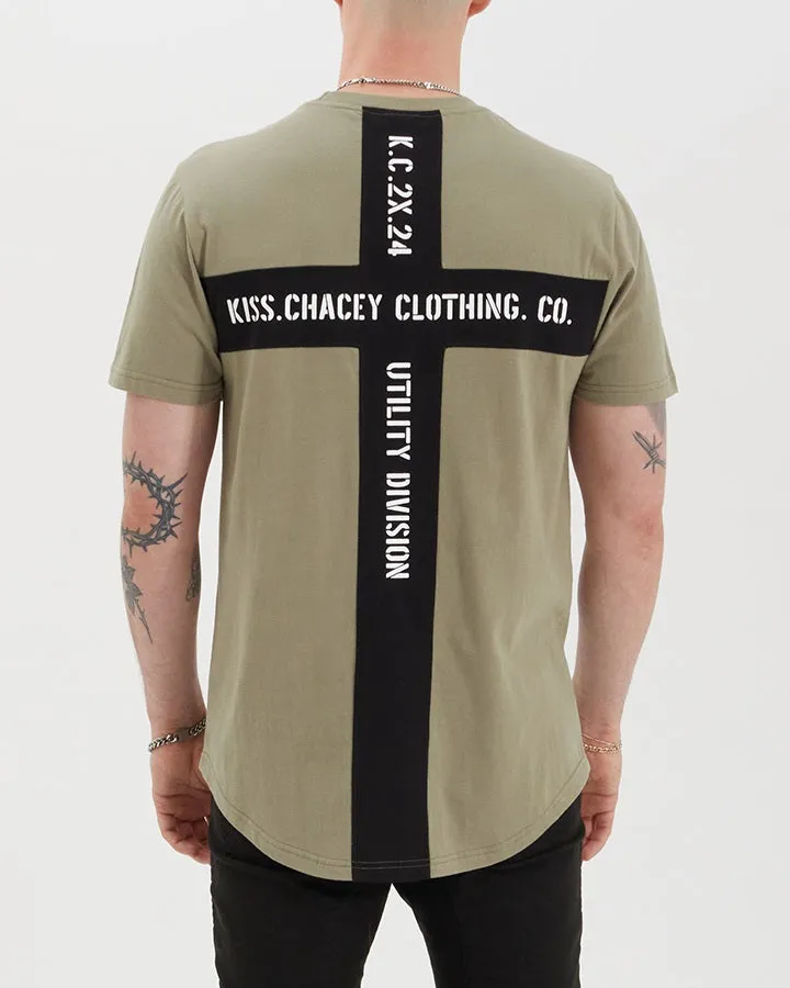 Kiss Chacey Amery Tee - Khaki/Black