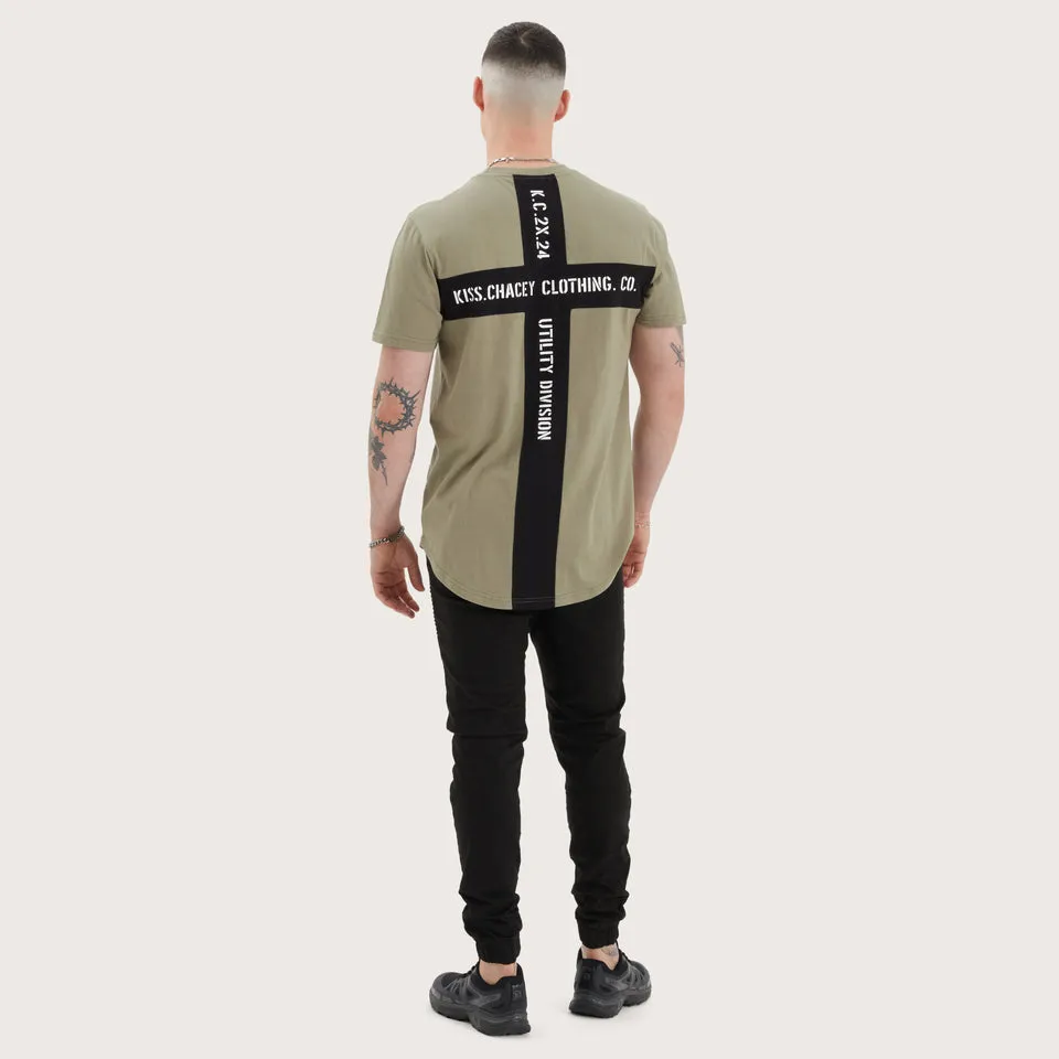 Kiss Chacey Amery Tee - Khaki/Black