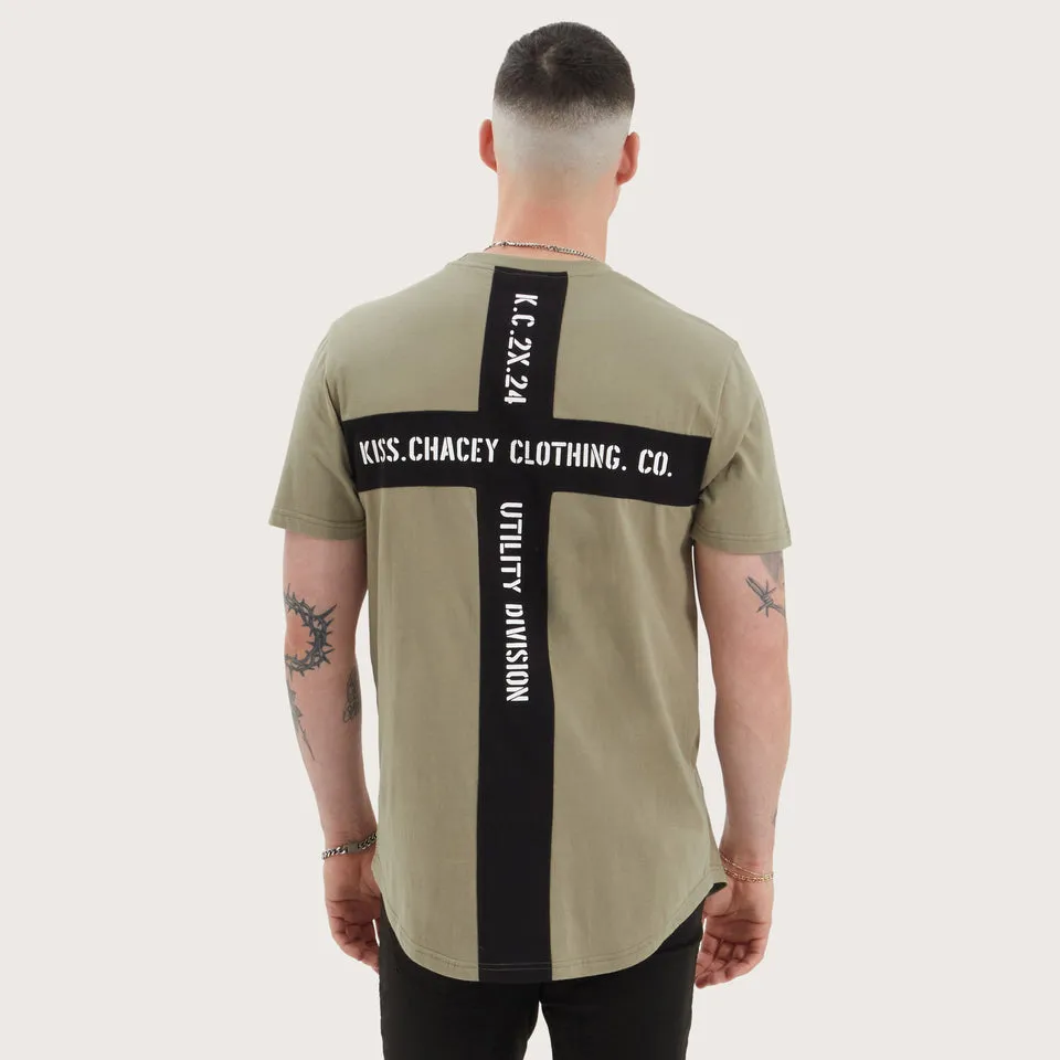 Kiss Chacey Amery Tee - Khaki/Black