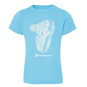 Koala Motif Girls Glitter Tee